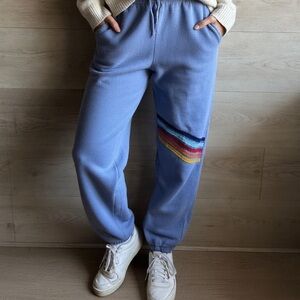 Vanilla Star Retro Rainbow Stripe Joggers Size Medium